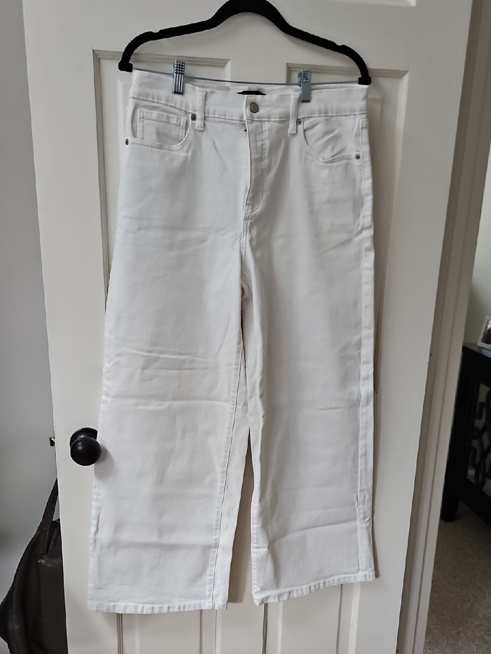 Banana Republic Women's White Wide-Leg Jeans